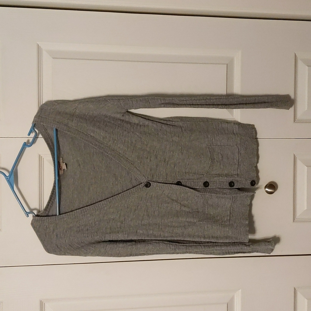 Button down gray cardigan